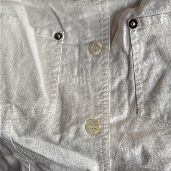 Contempo Casuals Linen Blend Sleeveless Button-Down Shirt with Darts Women’s 8 - Picture 11 of 11